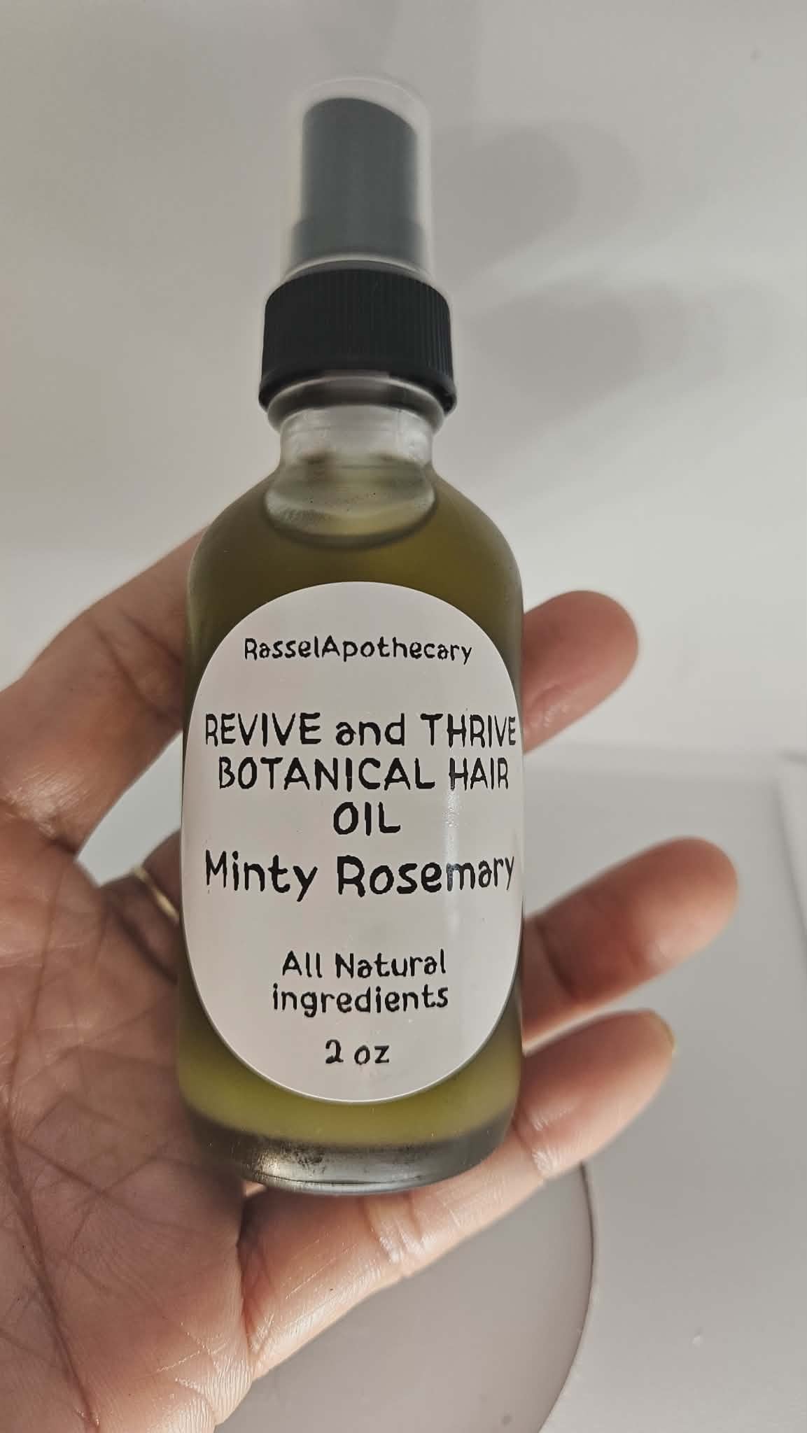 Revive and Thrive Botanical Hair Oil  Minty Rosemary   2oz