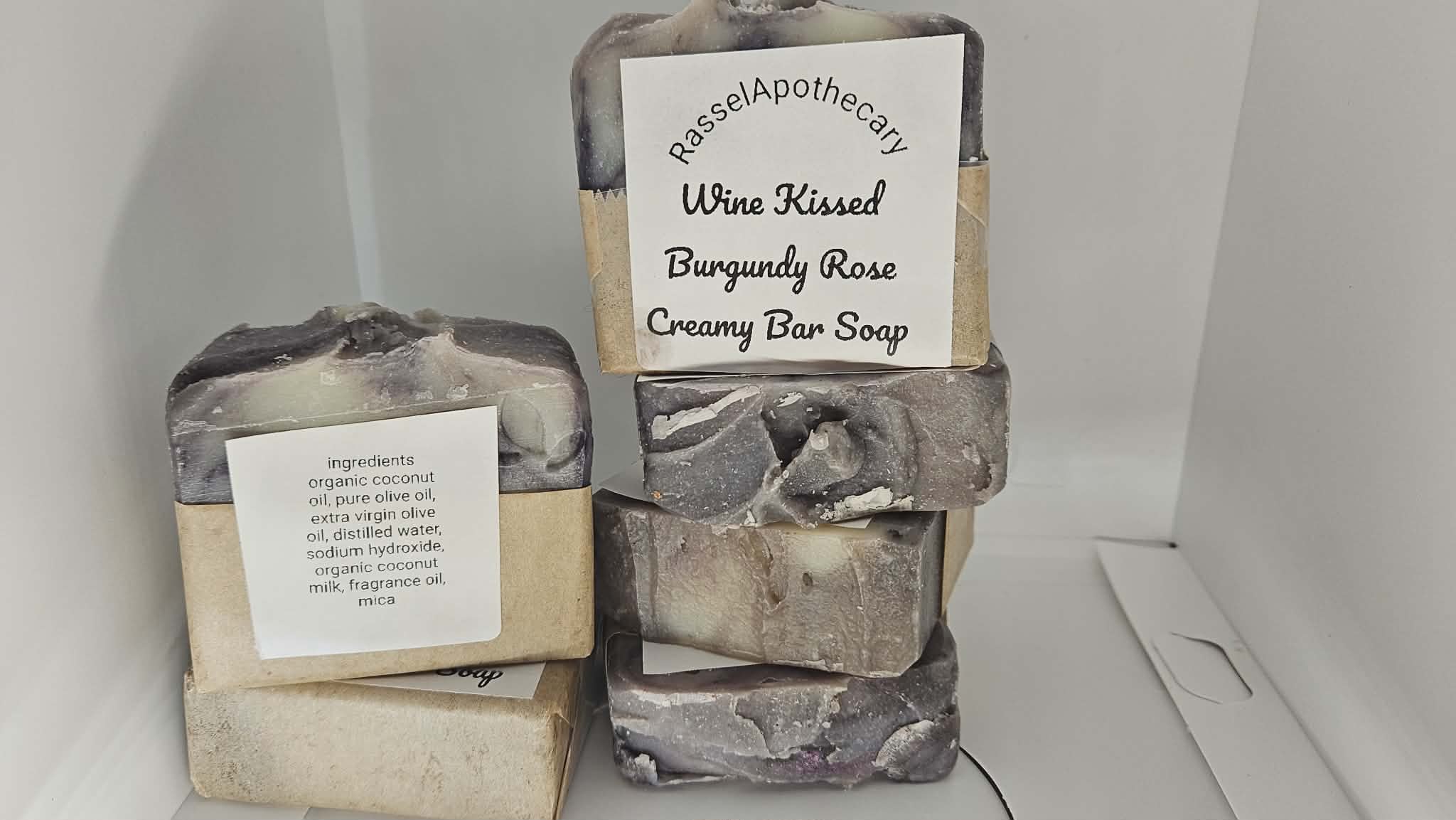 Wine Kissed Burgundy Rose Creamy Bar Soap